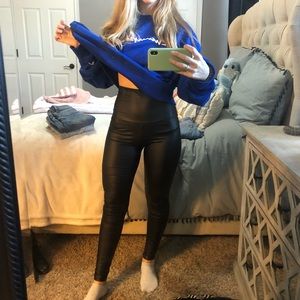 Faux leather leggings